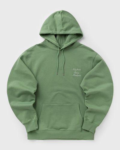 Drôle de Monsieur Le Hoodie Slogan Calligraphy, green
