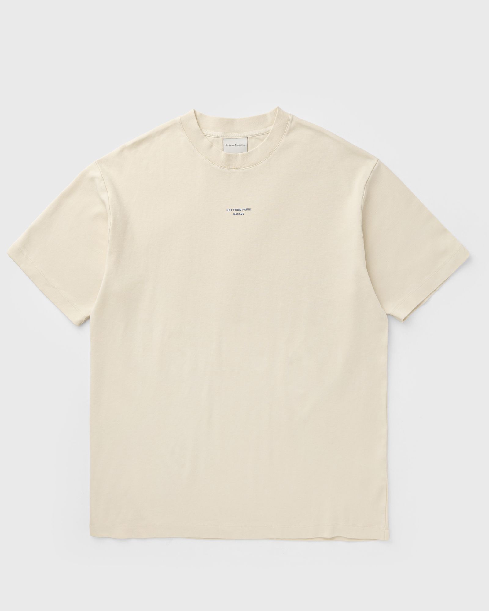 Drôle de Monsieur Le T-shirt Slogan Classique, beige