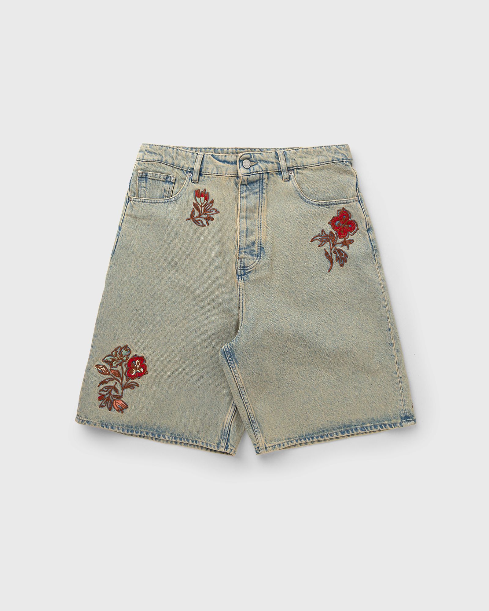 Drôle de Monsieur Short Jean Dusty BrodÈ Fleurs, grey
