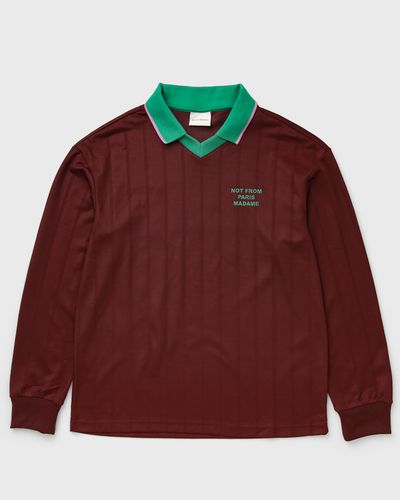 Drôle de Monsieur Slogan Longsleeve Polo, red
