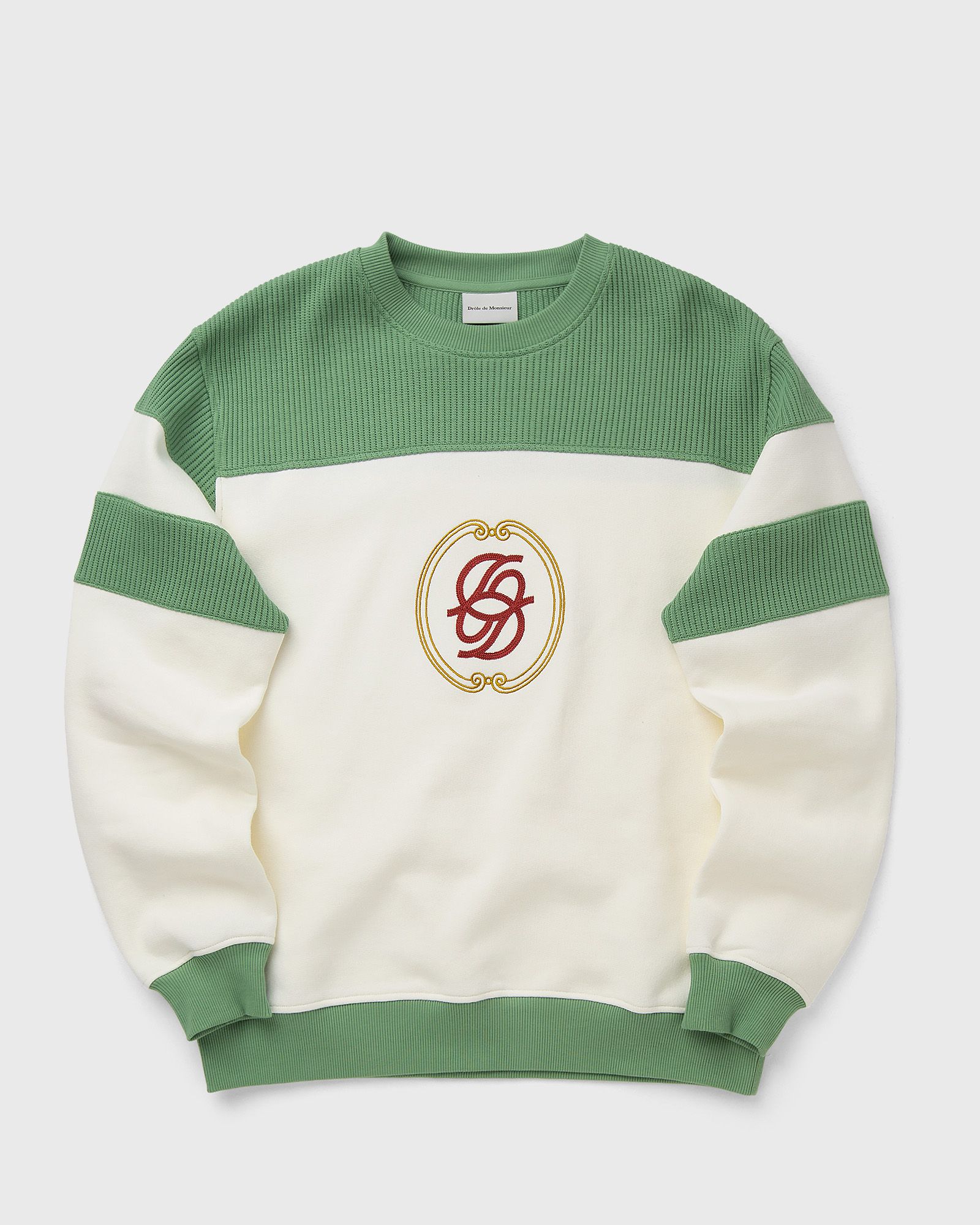 Drôle de Monsieur Sweatshirt DrÙle Patch, green|beige