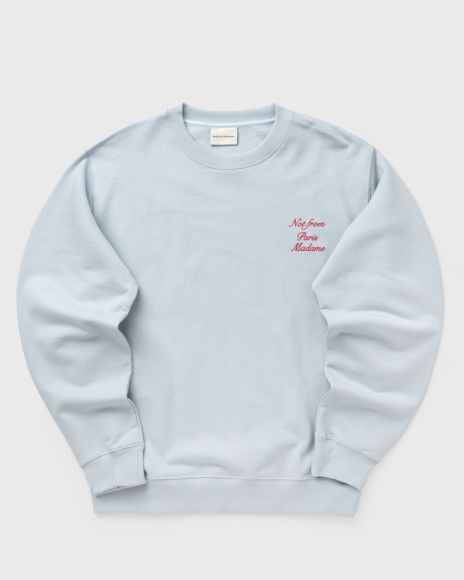 Drôle de Monsieur Sweatshirt Slogan Calligraphy, blue