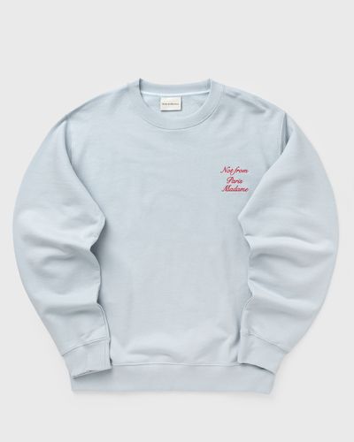 Drôle de Monsieur Sweatshirt Slogan Calligraphy, blue