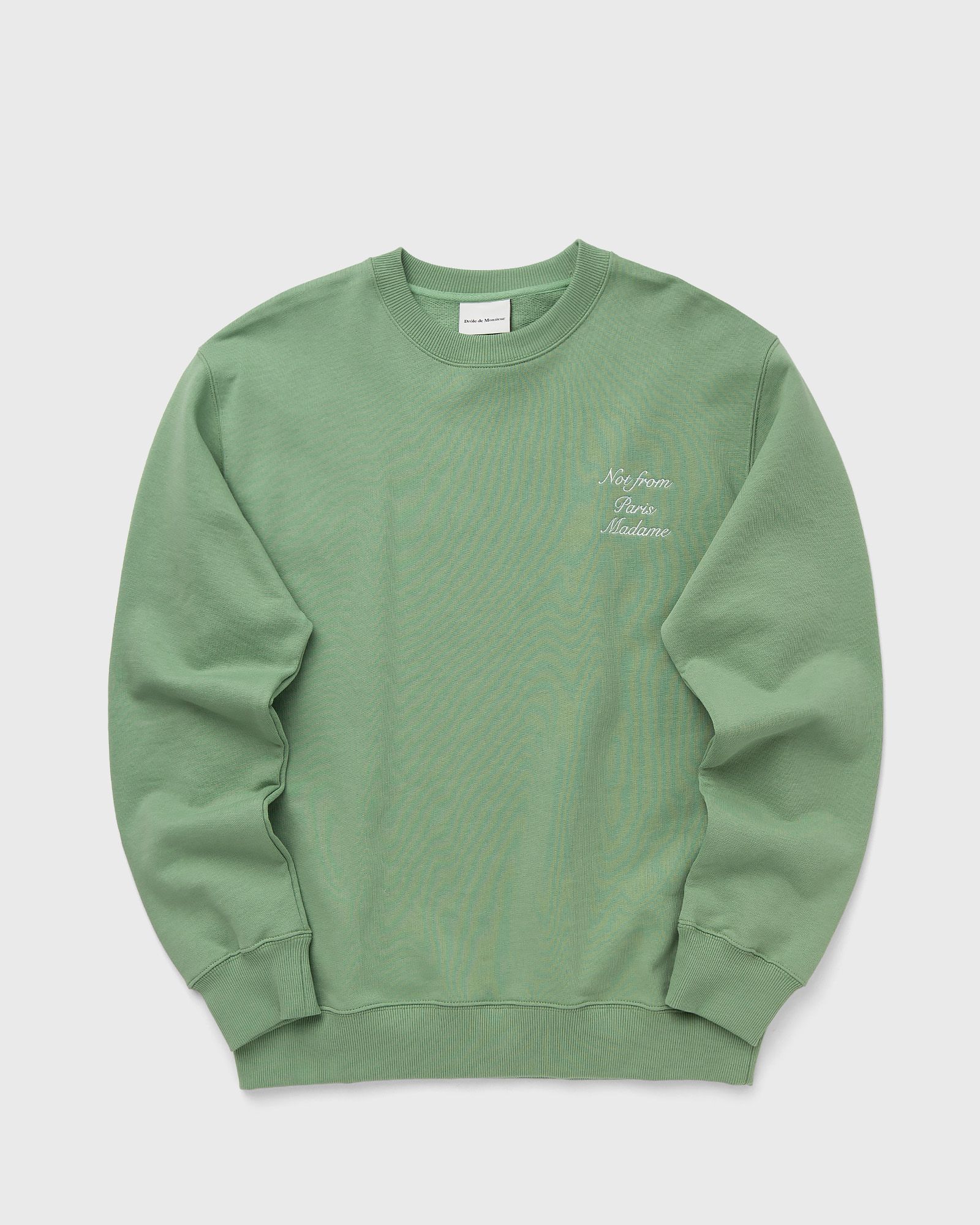 Drôle de Monsieur Sweatshirt Slogan Calligraphy, green