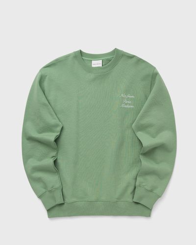 Drôle de Monsieur Sweatshirt Slogan Calligraphy, green