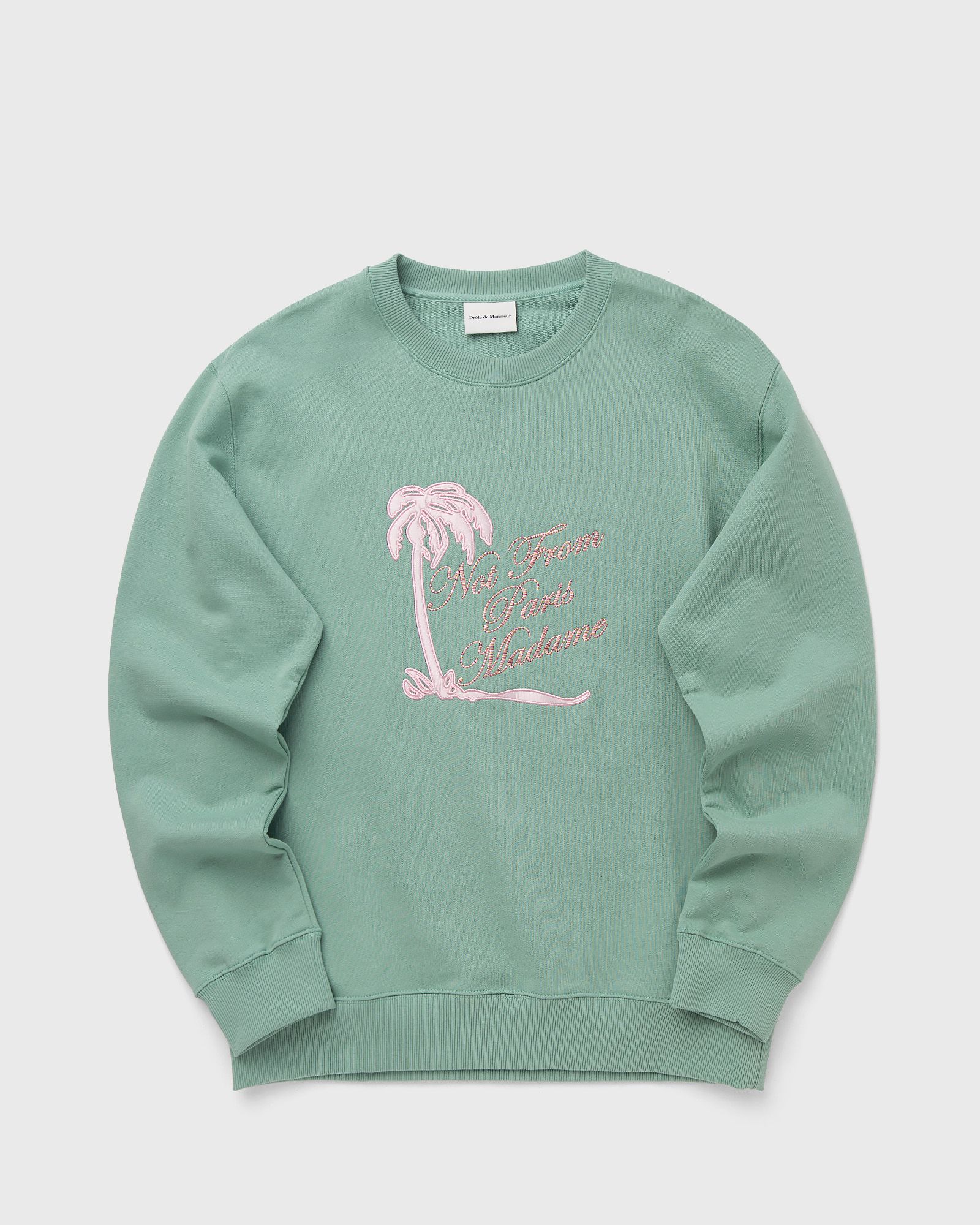 Drôle de Monsieur Sweatshirt Slogan Palmier, green