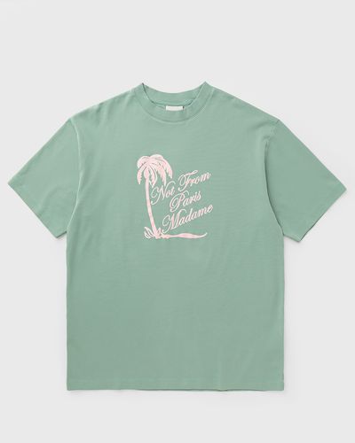 Drôle de Monsieur T-shirt Slogan Palmiers, green