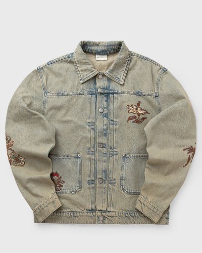 Drôle de Monsieur Veste Denim Dusty BrodÈe Fleurs, grey