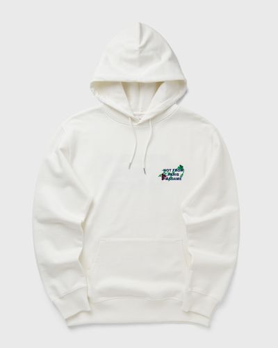 Drôle de Monsieur Vine Embroidered Slogan Hoodie, beige