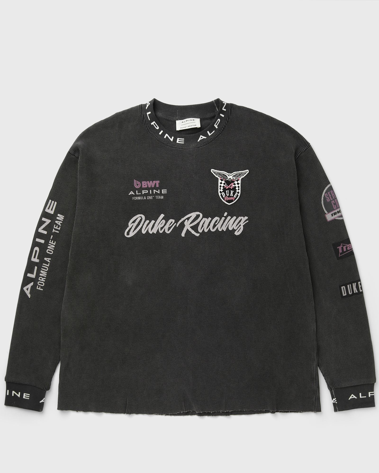 Duke & Dexter Alpine Formula One Team Waffle T-Shirt, black