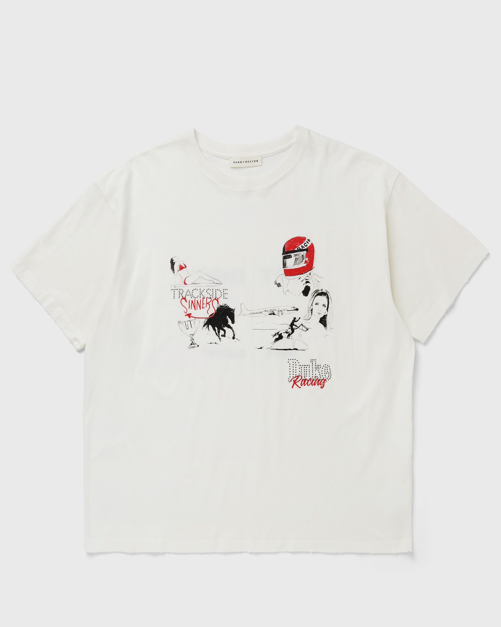 Duke & Dexter DR4 Sketch Vintage White Tee, white