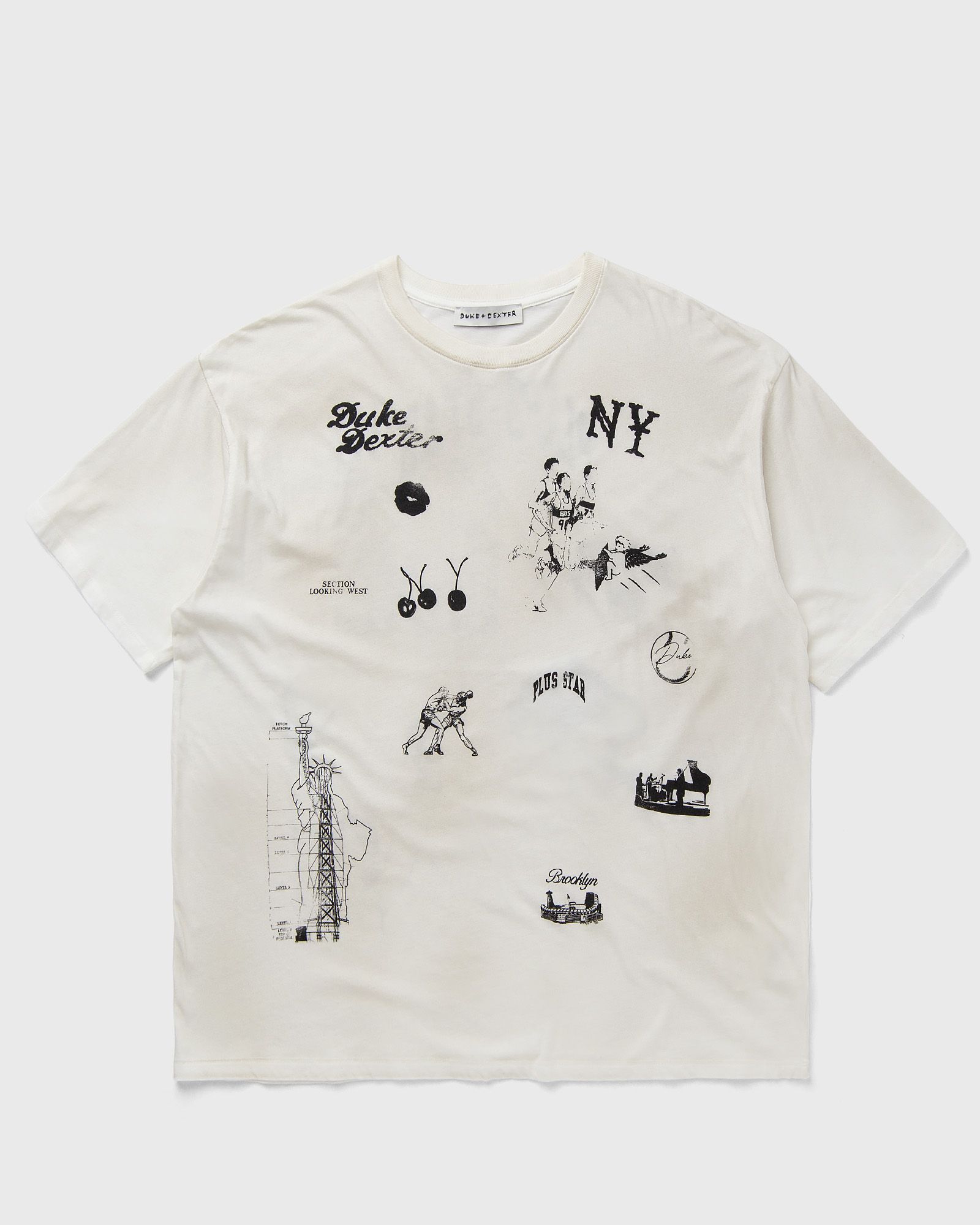 Duke & Dexter NY Sketch Tee, white