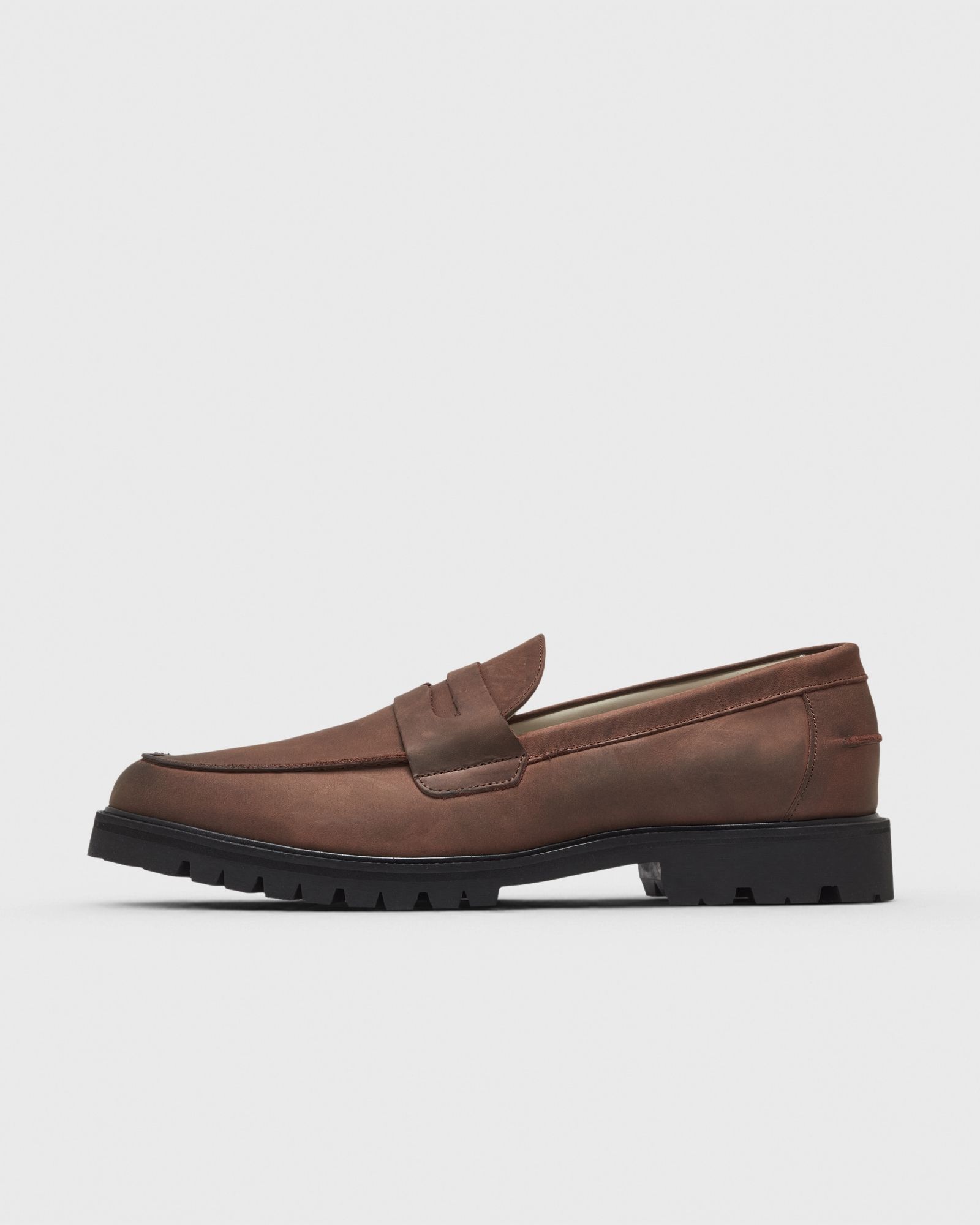 Duke & Dexter Vibram Distressed Lug Loafer, brown