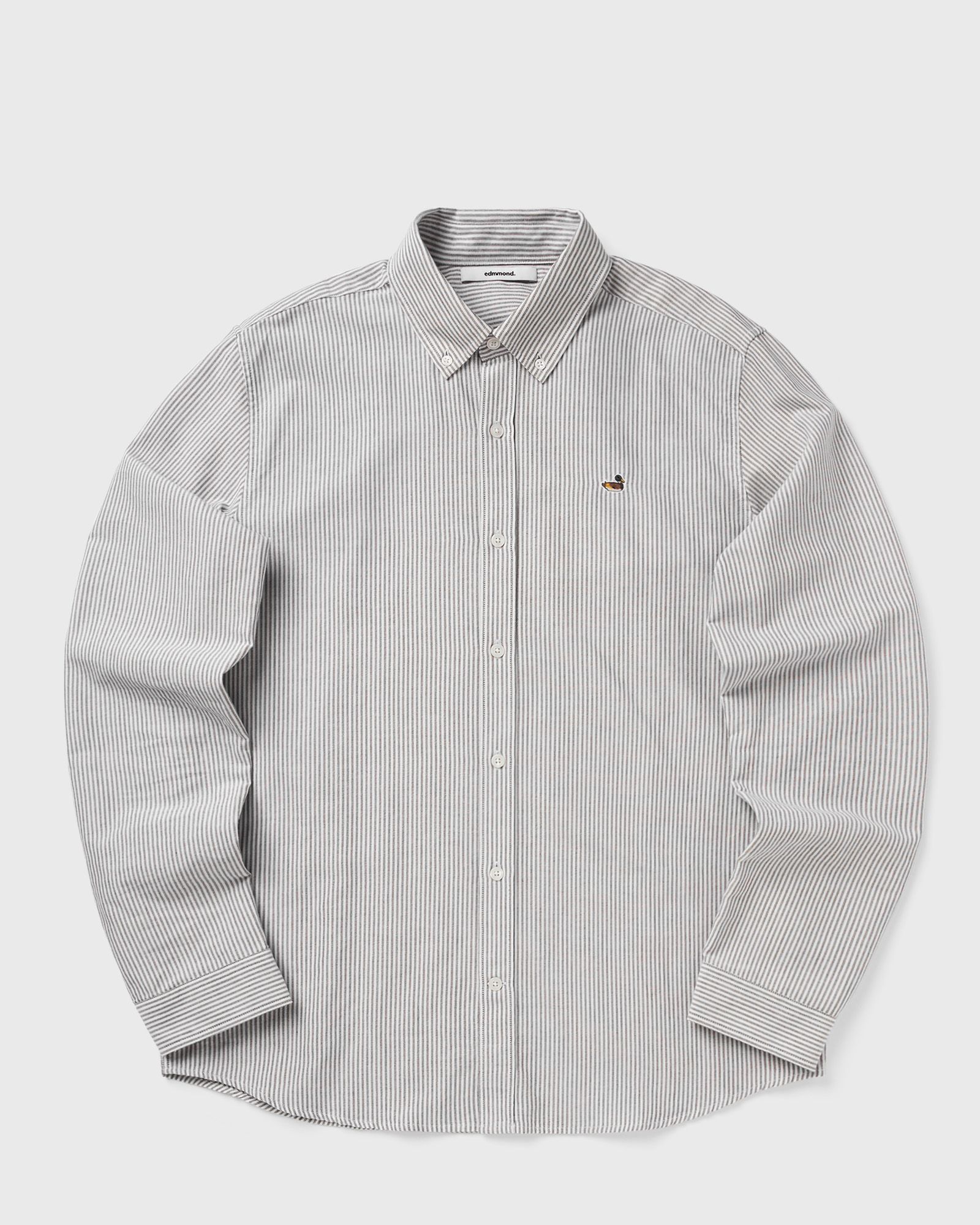 Edmmond Studios DUCK STRIPED SHIRT, brown