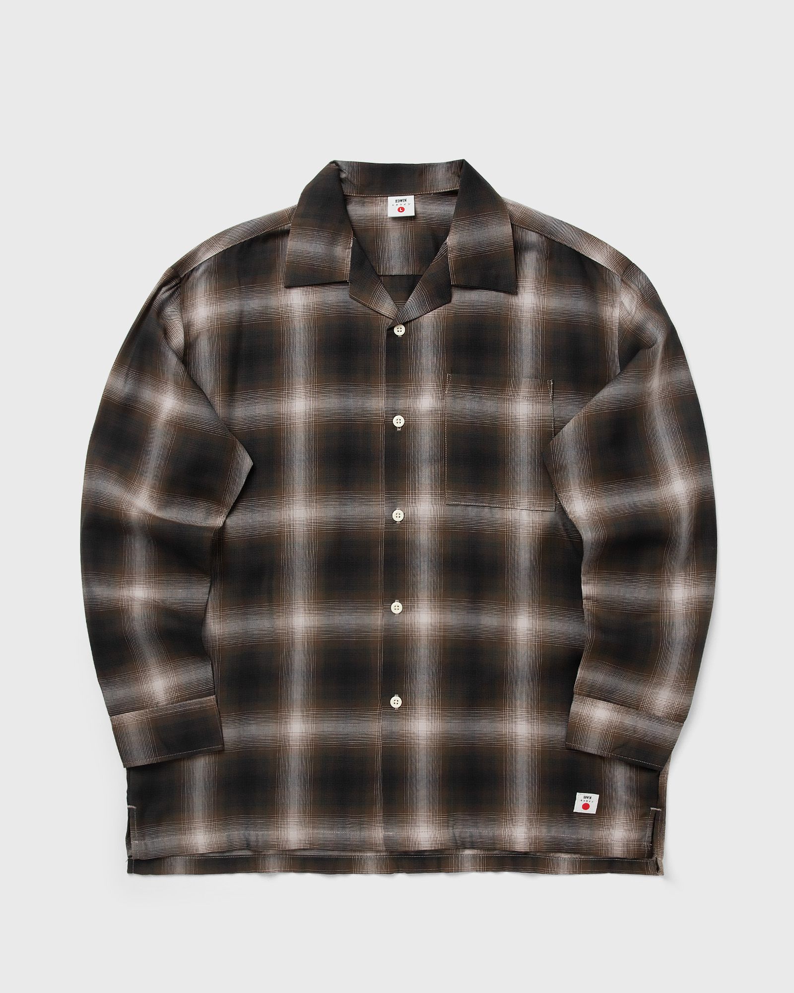 Edwin Open Collar Shirt, brown