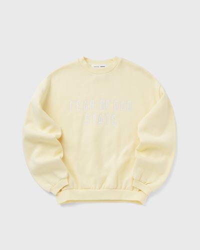 Fear of God Essentials 90'S FIT FLEECE CREWNECK, yellow