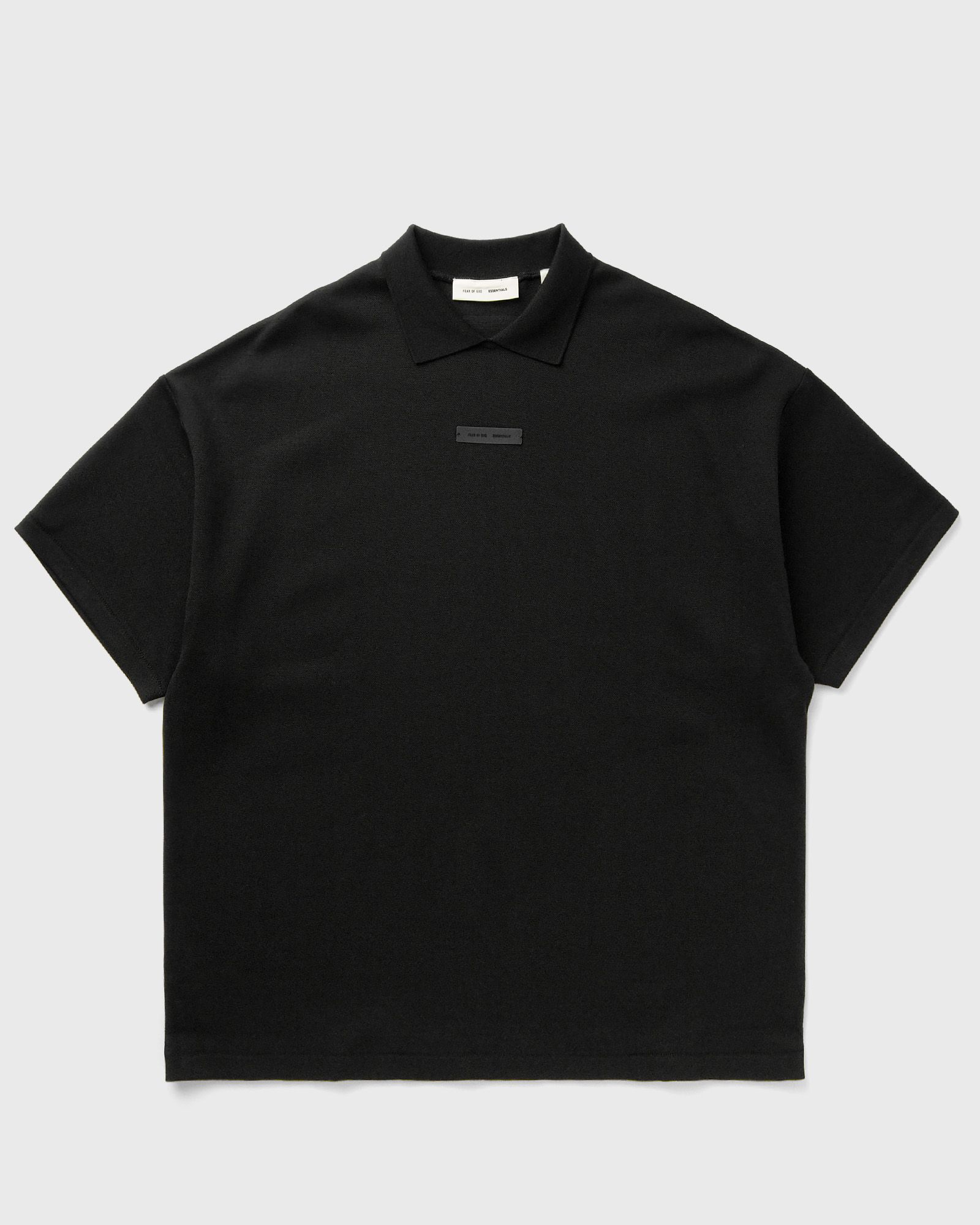 Fear of God Essentials 90S FIT PIQUE SS POLO, black