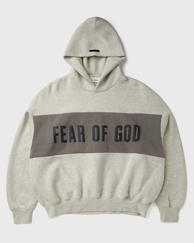 Fear of God Essentials CROPPED RELAXED PANELLED HOODIE, beige