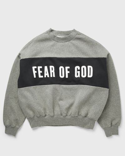Fear of God Essentials CROPPED RELAXED PANELLED SWEATSHIRT, grey