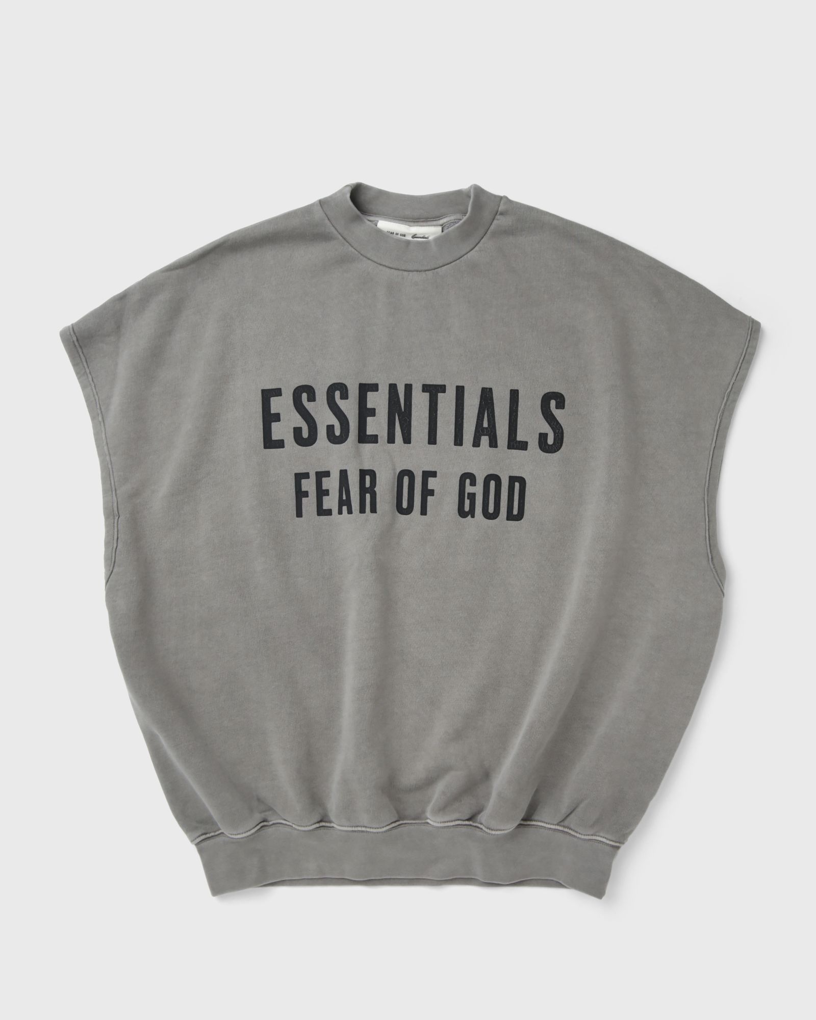 Fear of God Essentials RELAXED FLEECE CUTOFF SWEATSHIRT, brown