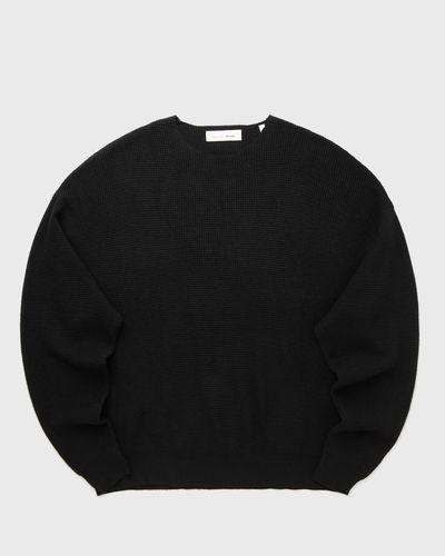 Fear of God Essentials SIGNATURE WAFFLE 90'S CREW, black