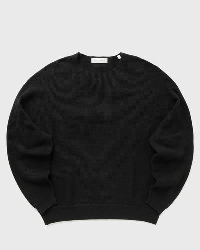 Fear of God Essentials WAFFLE CREWNECK 90'S SWEATER, black