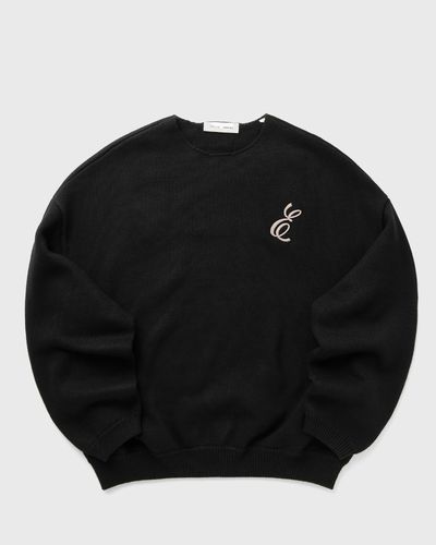 Fear of God Essentials WAFFLE CREWNECK SWEATER, black