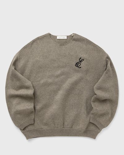 Fear of God Essentials WAFFLE CREWNECK SWEATER, grey