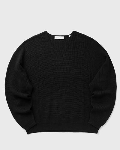 Fear of God Essentials WAFFLE LONG SLEEVE CREWNECK SWEATER, black
