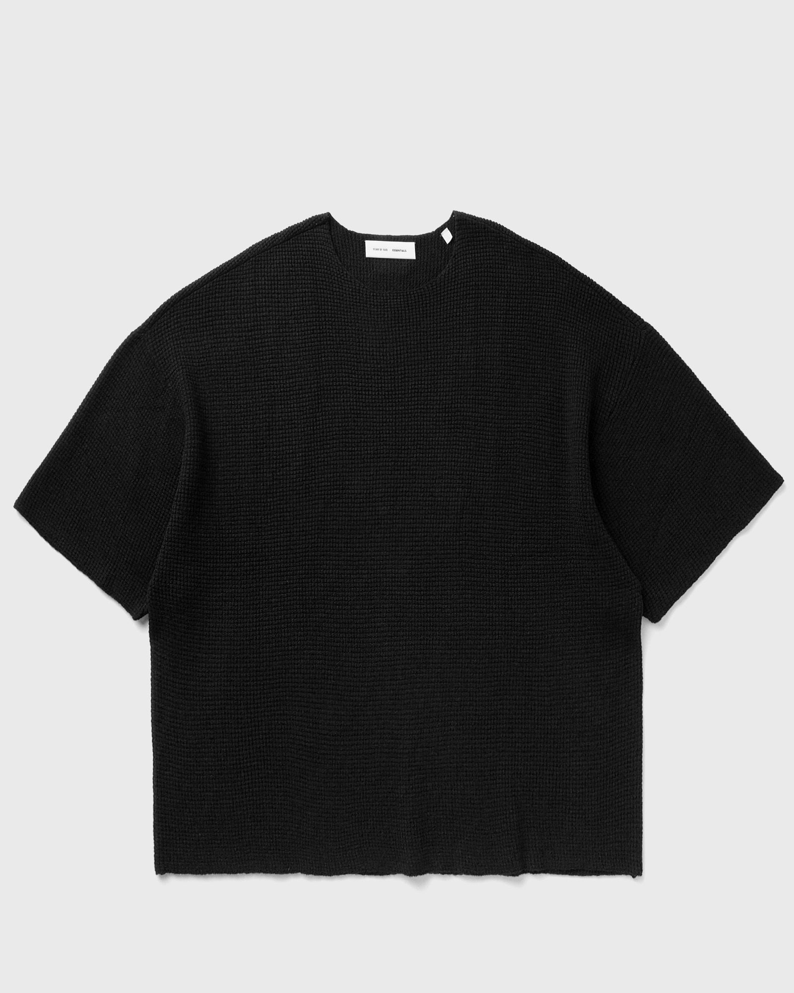 Fear of God Essentials WAFFLE SHORT SLEEVE TEE, black