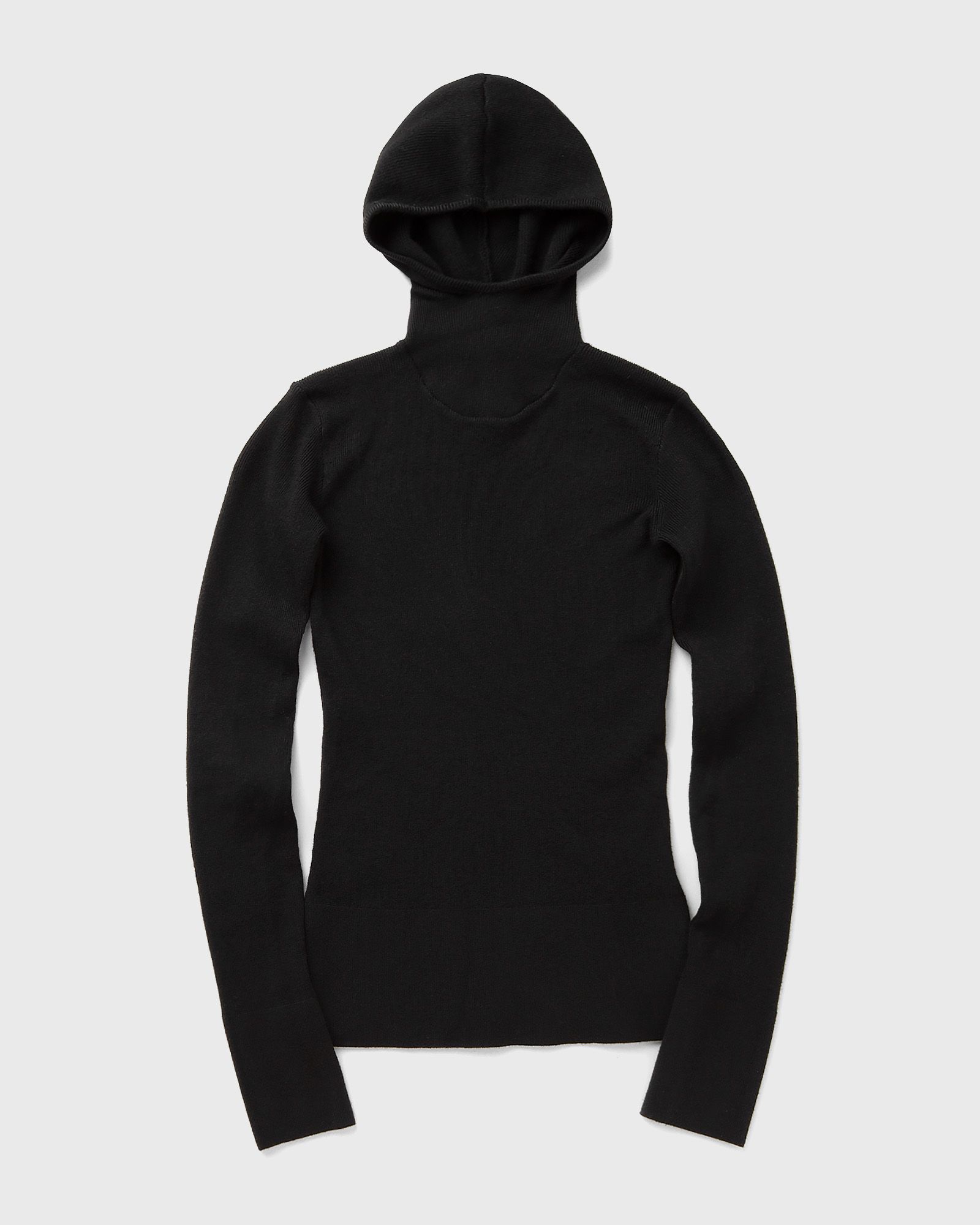 Fear of God Essentials WMNS LONG SLEEVE HOODED RIB TOP, black