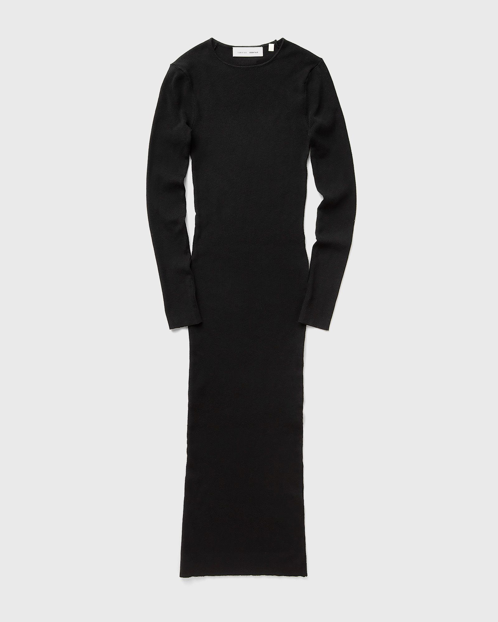 Fear of God Essentials WMNS RIB LONG SLEEVE DRESS, black