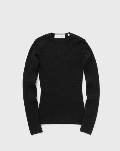 Fear of God Essentials WMNS WAFFLE LONG SLEEVE TOP, black