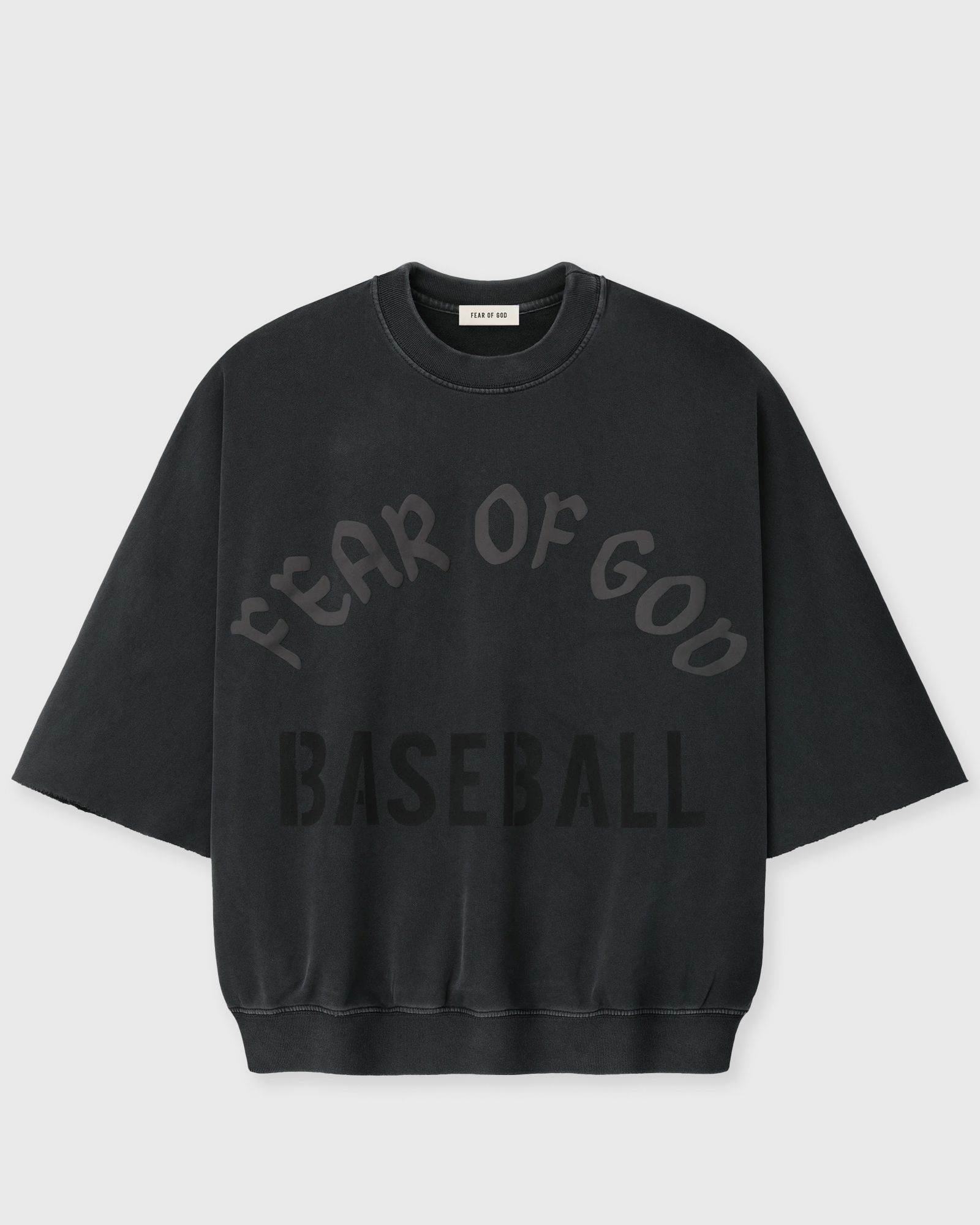 Fear of God BASEBALL CUT SLEEVE SWEATSHIRT, black