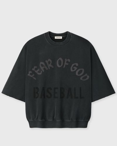 Fear of God BASEBALL CUT SLEEVE SWEATSHIRT, black