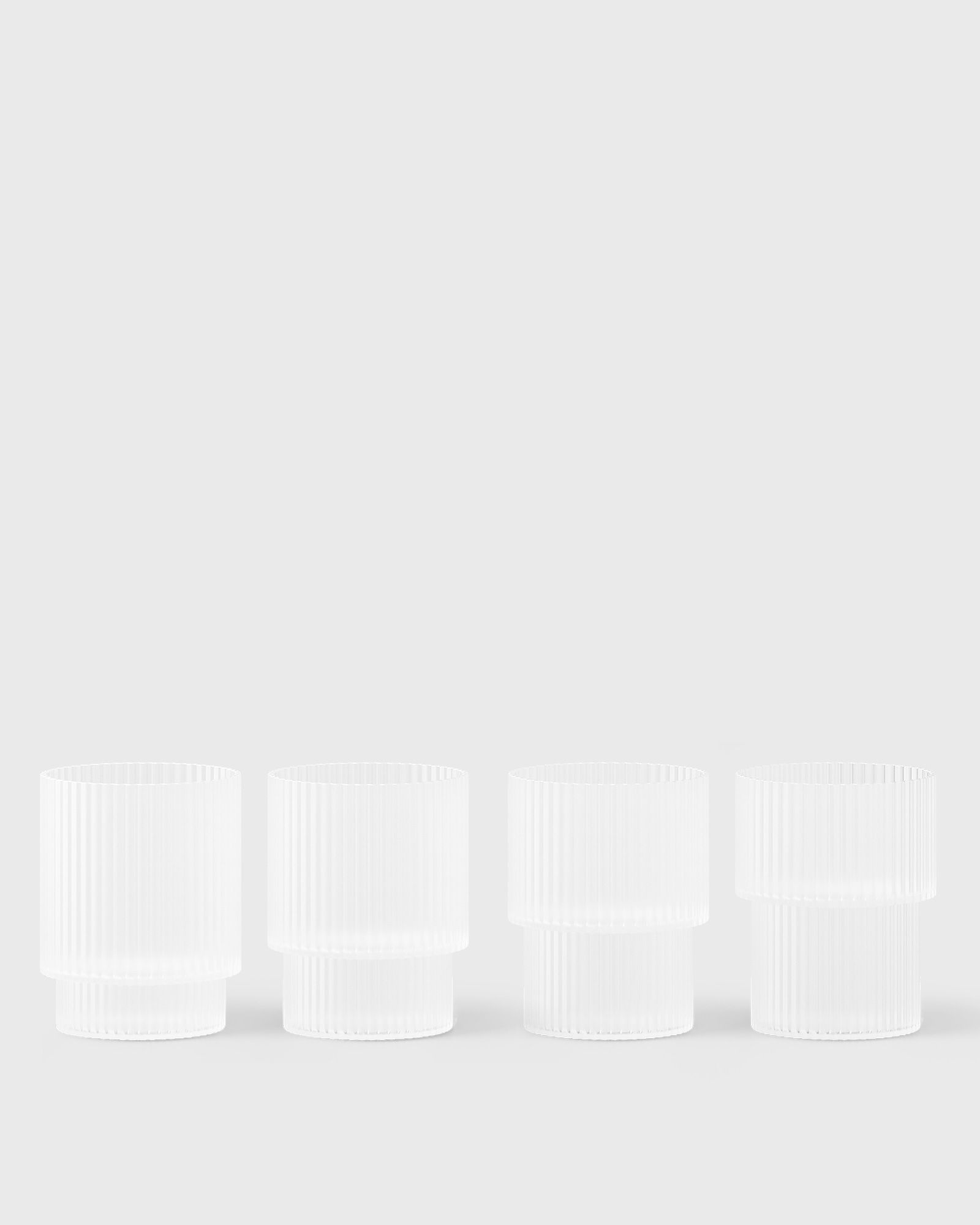 Ferm LIVING Ripple Glasses - Set of 4, blue