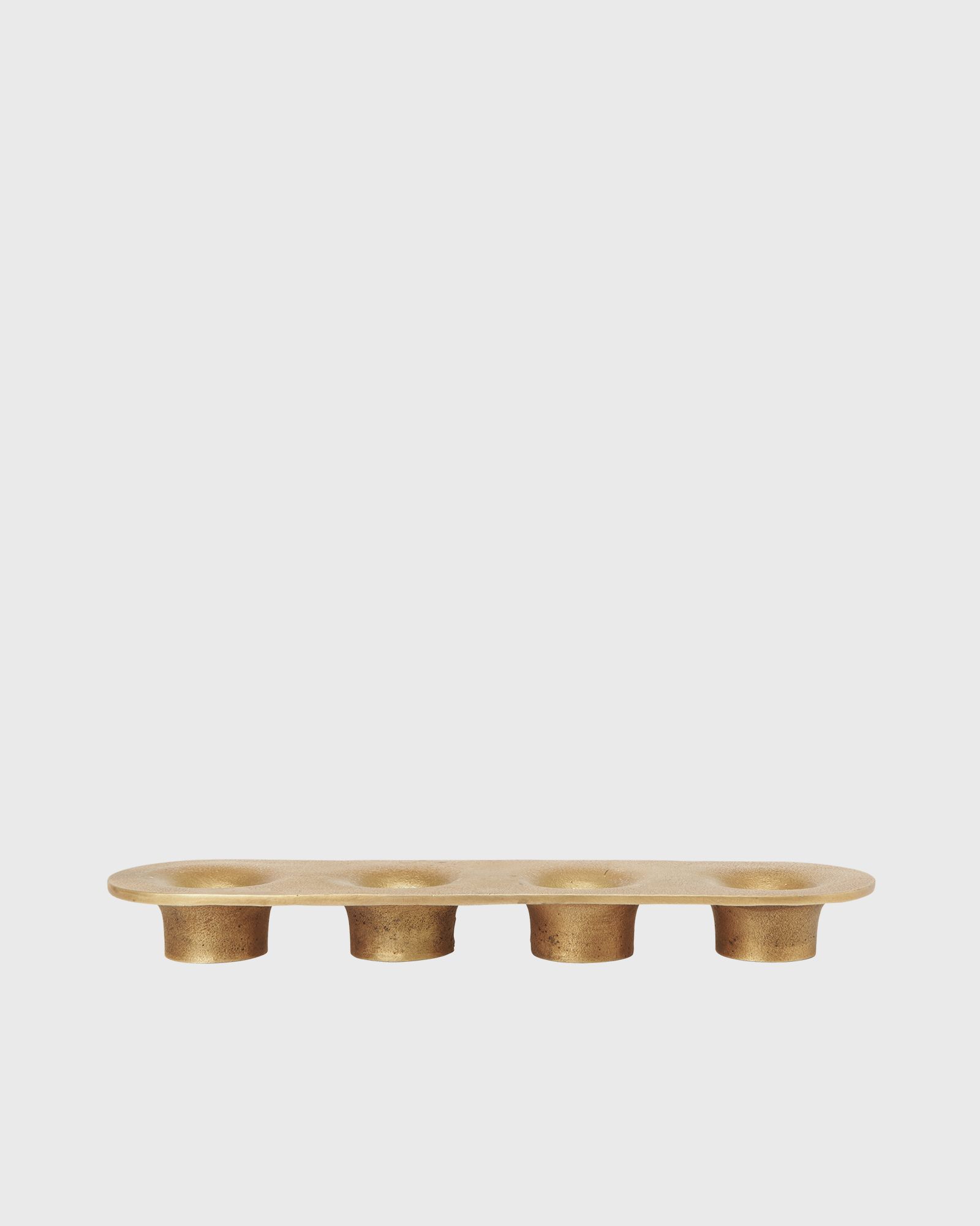 Ferm LIVING Soothe 4 Candle Holder - Brass Finish, gold