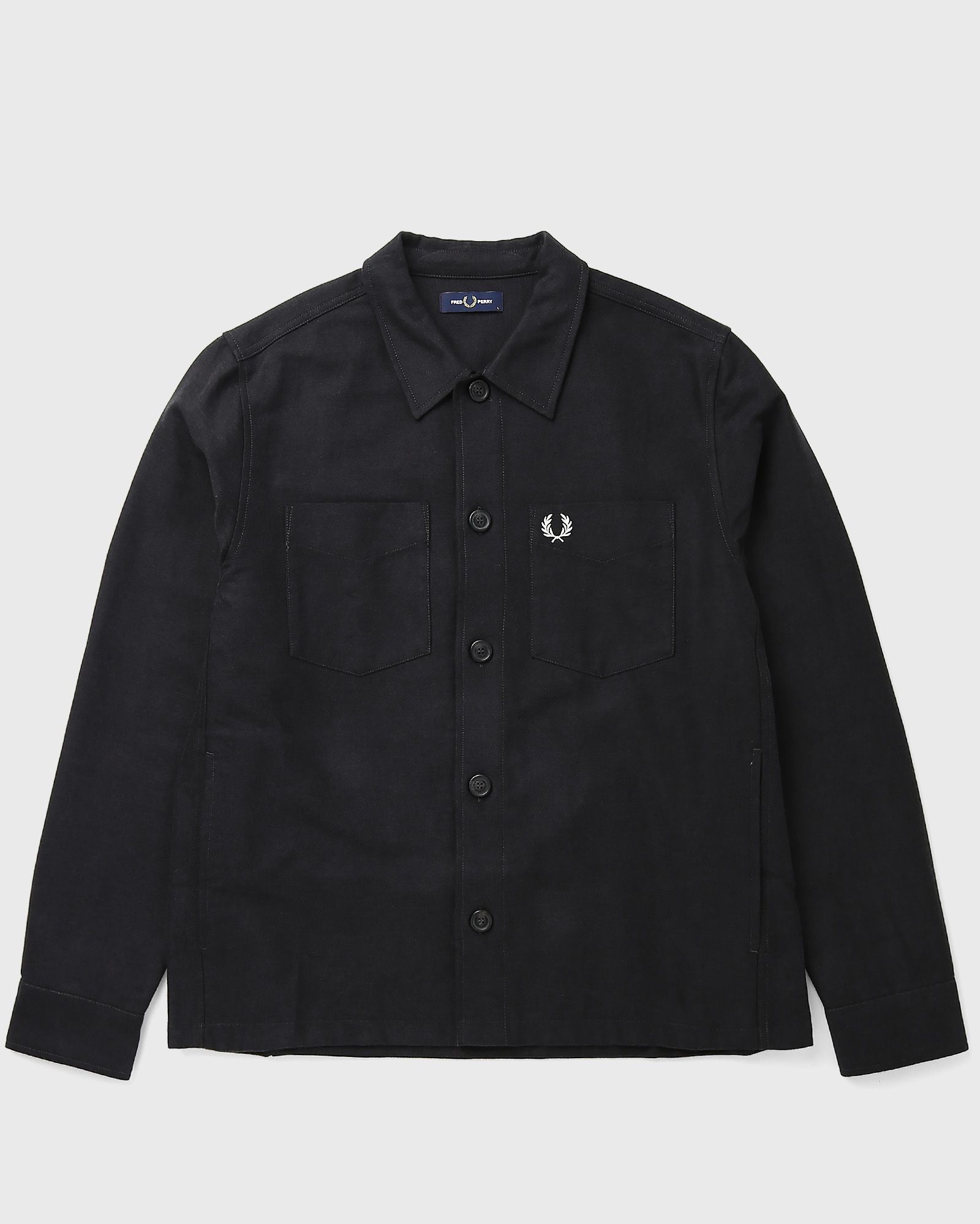 Fred Perry Herren Schwarz Overshirt Flanell - Bild 2