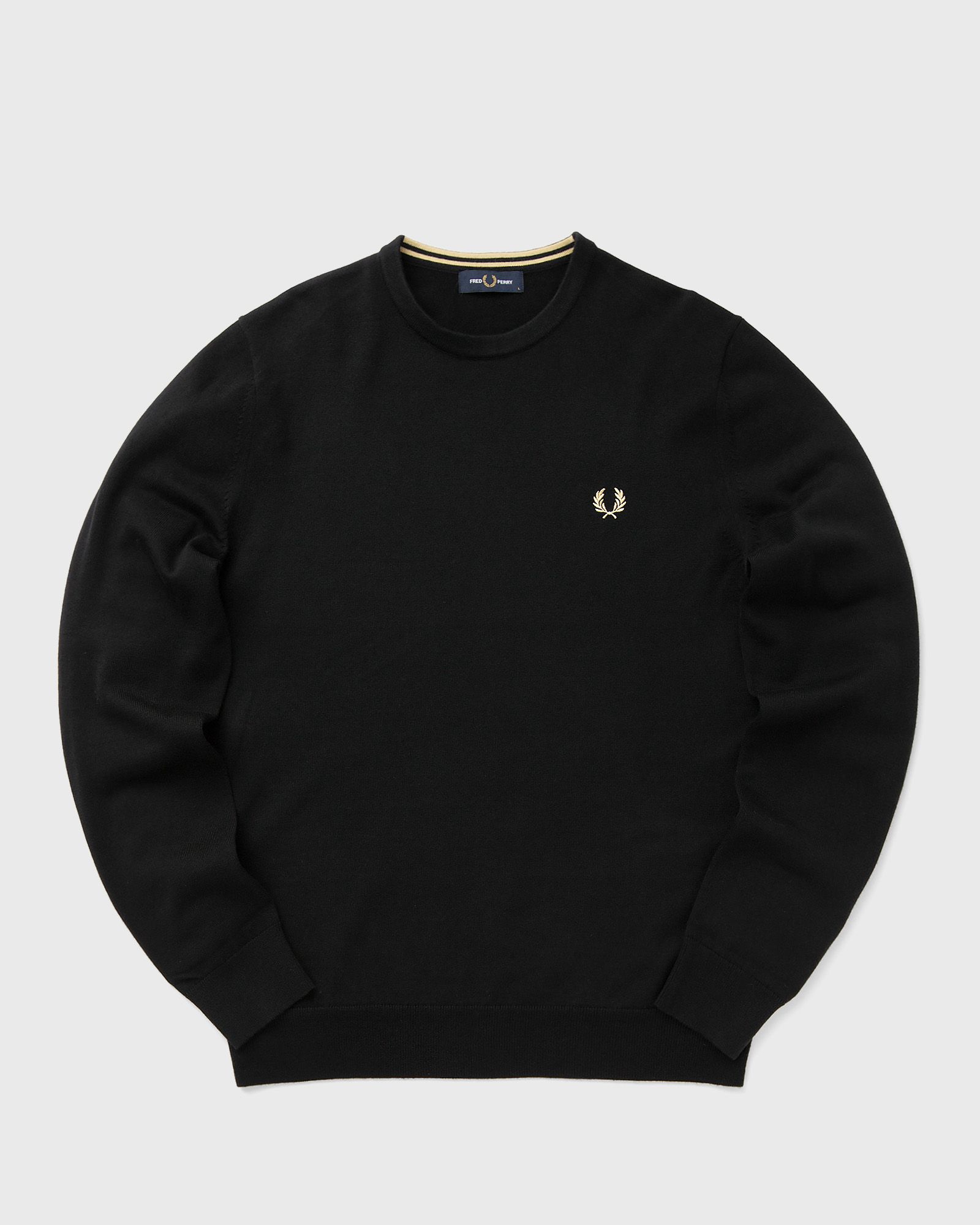Fred Perry CLASSIC CREW NECK JUMPER, black