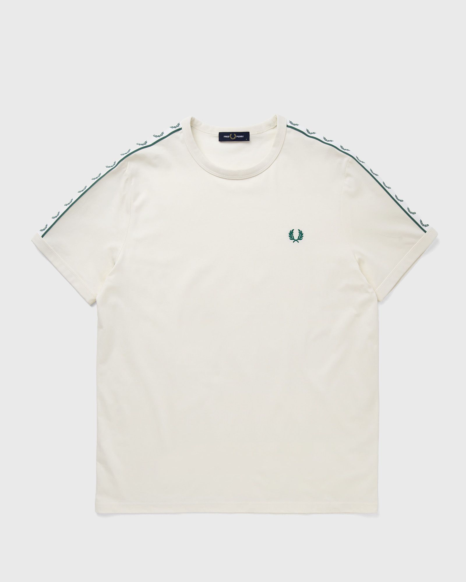Fred Perry CONTRAST TAPE RINGER T-SHIRT, white