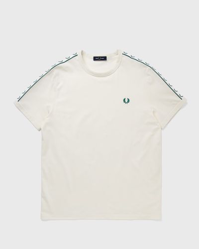Fred Perry CONTRAST TAPE RINGER T-SHIRT, white