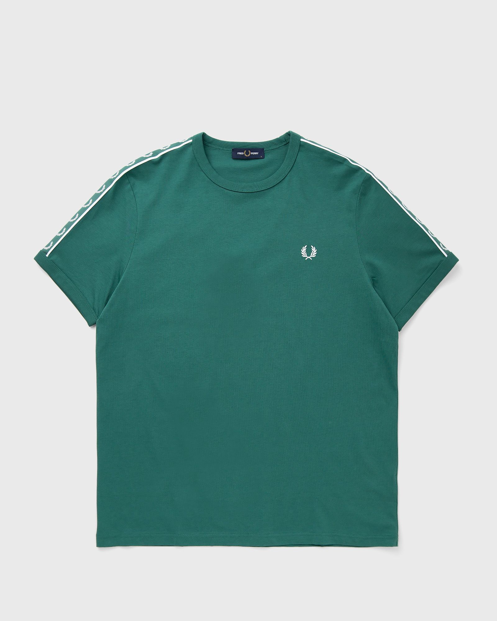 Fred Perry CONTRAST TAPE RINGER T-SHIRT, green