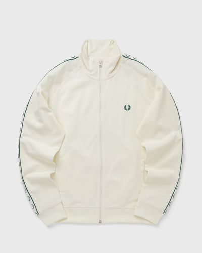 Fred Perry CONTRAST TAPE TRACK JACKET, white