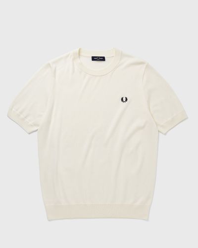 Fred Perry COTTON KNITTED T-SHIRT, white