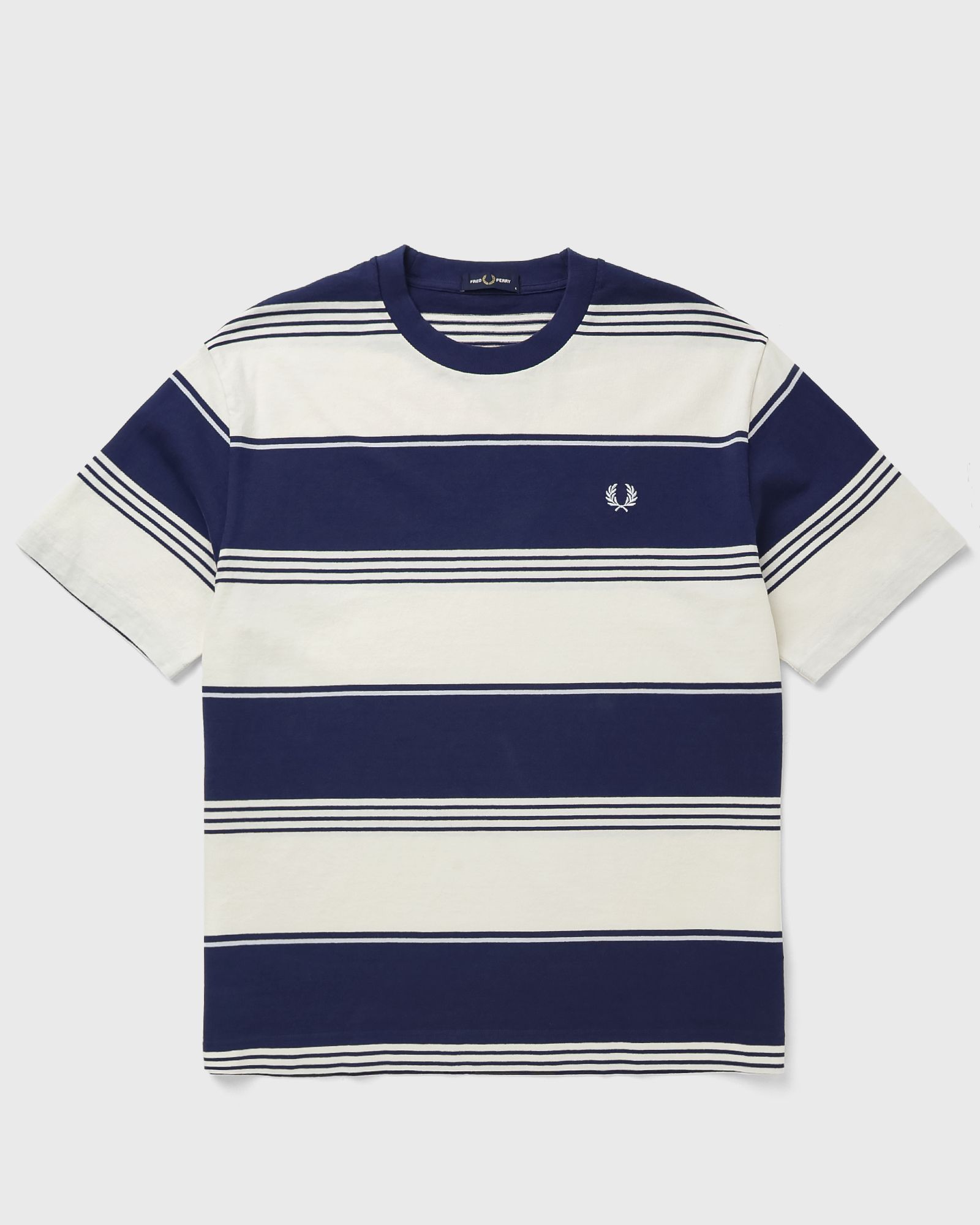 Fred Perry HEAVYWEIGHT STRIPED T-SHIRT, blue|white