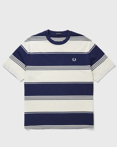 Fred Perry HEAVYWEIGHT STRIPED T-SHIRT, blue|white