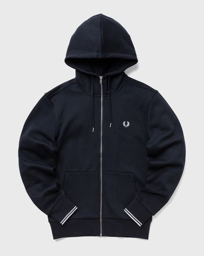 Fred Perry HOODED ZIP THROUGH SWEATSHIRT, blue