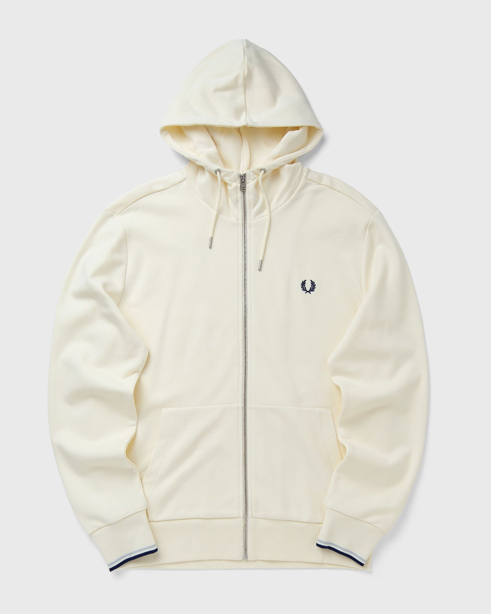 Fred Perry HOODED ZIP THROUGH SWEATSHIRT, beige