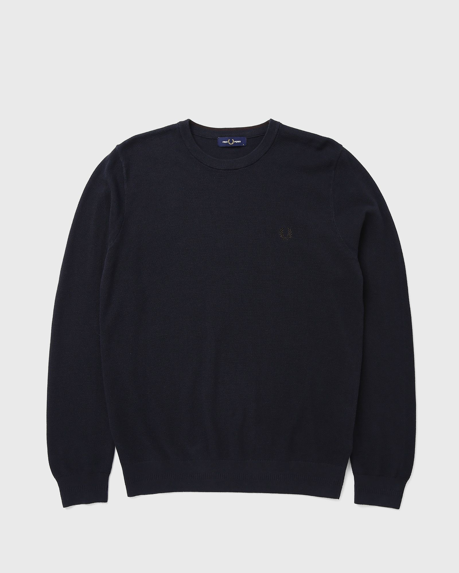 Fred Perry Herren Marine Für K1309 Strickpullover Aus Piqué-Strick In Blau (M), Lässig, Baumwolle - Bild 4