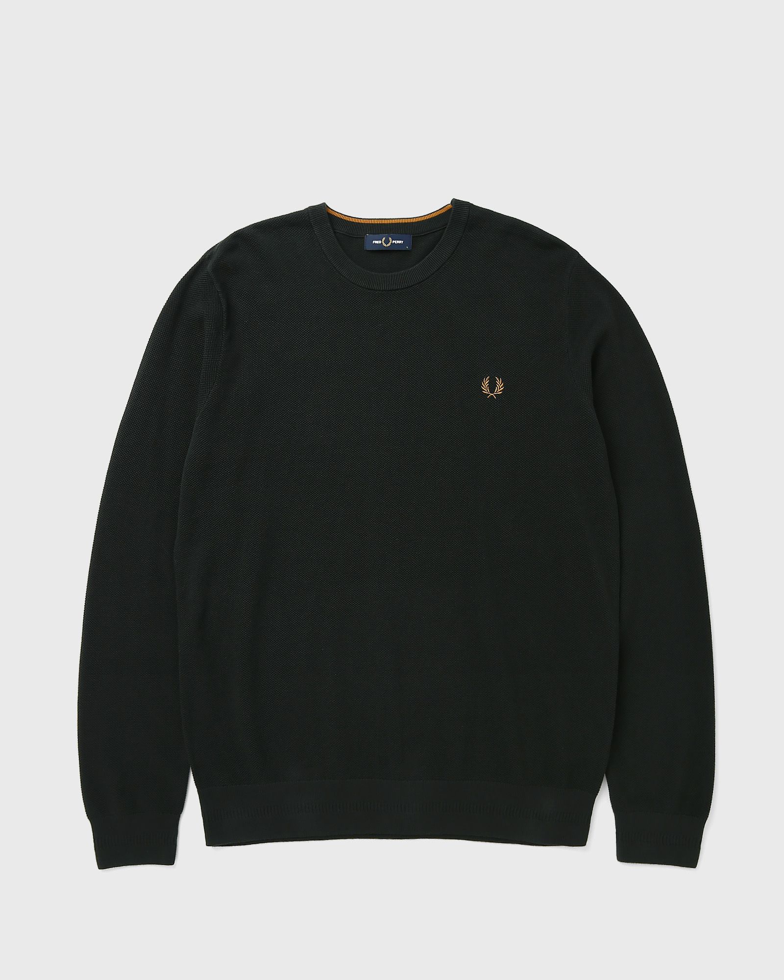 VAN GRAAF Fred Perry Herren Tanne Strickpullover Baumwolle Grün, Extra Groß - Bild 3